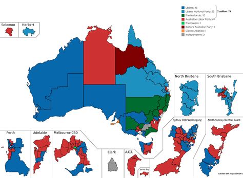 2019 Australian Federal Election Result Mapporn