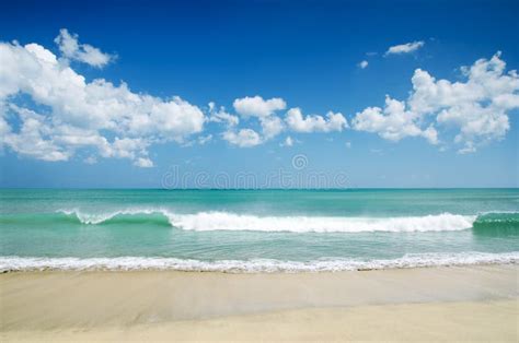 White Sand Beach And Blue Sky Stock Photo Image Of Paradise Outdoor