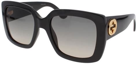 gucci black square frame grey gradient women s sunglasses gg0141s 001