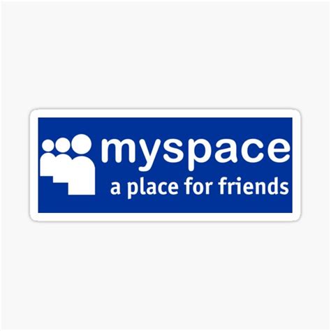 Myspace Logo Blue Sticker For Sale By Jfksstickers Redbubble