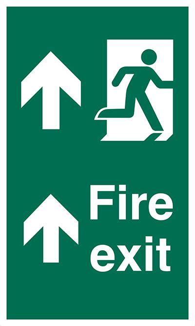 Floor Sign Fire Exit Arrow Up Allsigns