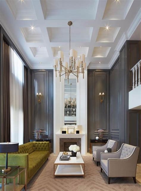 Gorgeous Dark Walls And High Ceilings With Minimal But