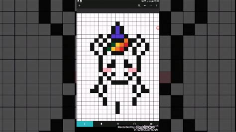 Pixel facile 123vid modern home. Pixel Art #1 : licorne kawaii - YouTube