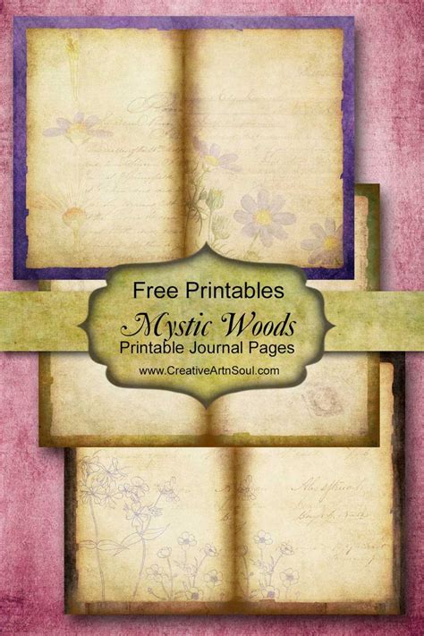 Free Printable Junk Journal Pages Journal Printables Wood Printable