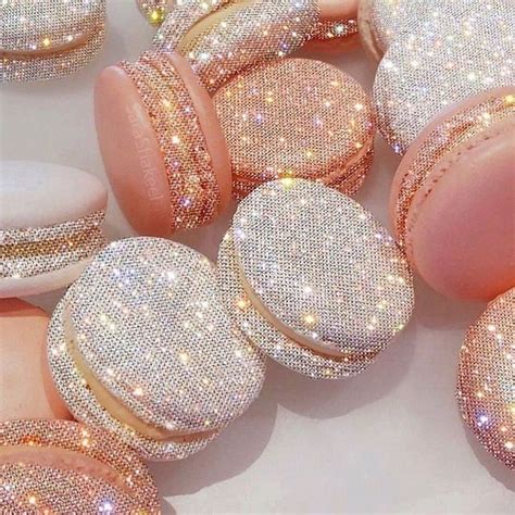 Pink Sparkle Macarons Glitter Photography Pastel Pink Aesthetic Rose Gold Aesthetic