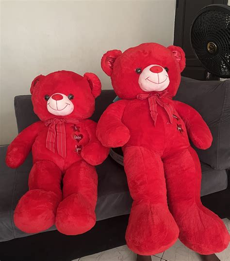 Iloveyou Hot Red Fluffy Soft Big Teddy Bear Novelo Concept