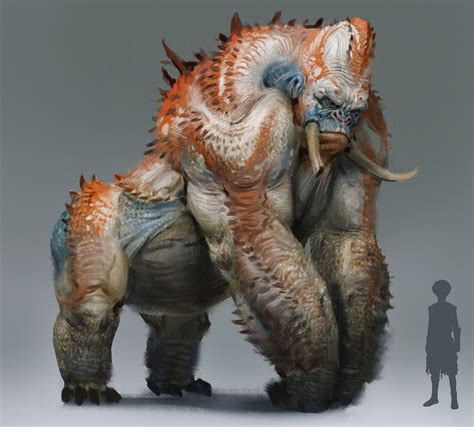 Artstation Alien Gorilla Design Sui Yangyang Monster Concept Art Fantasy Creatures Art