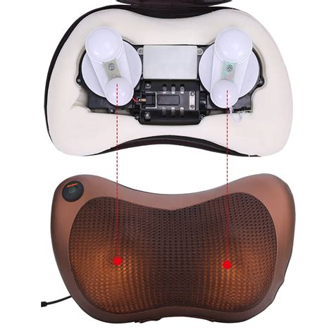 Mgaxyff Electronic Massage Pillow Massager Cushion Car Home Lumbar Neck Back Shoulder Relaxation