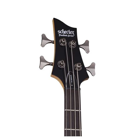 Disc Schecter Omen 4 Left Handed Bass Guitar Black At Gear4music