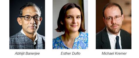 abhijit banerjee esther duflo and michael kremer awarded nobel prize 2019 nber