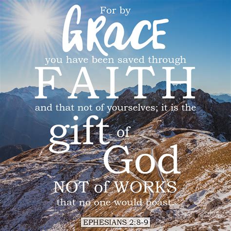Inspirational Verse Of The Day Saved Through Faith Bible Verses To Go