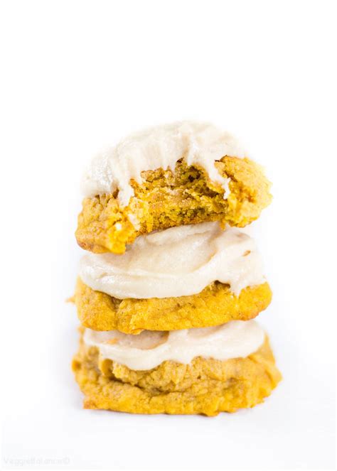 Gluten Free Soft Baked Pumpkin Cookies With Brown Sugar Frosting