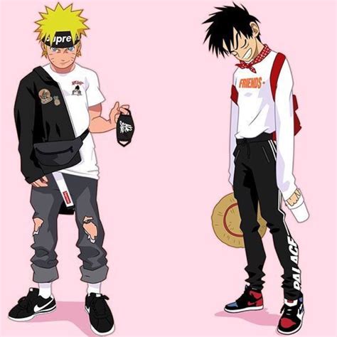 Naruto And Luffy Gangsta Anime Picture Tattoos Luffy