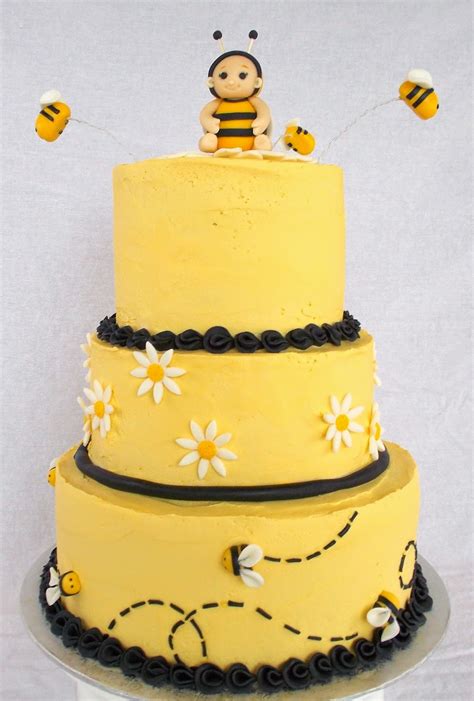 When planning a heavenly party for your newest arrival, add. Custom Cakes by Lori: Bumble Bee baby shower cake