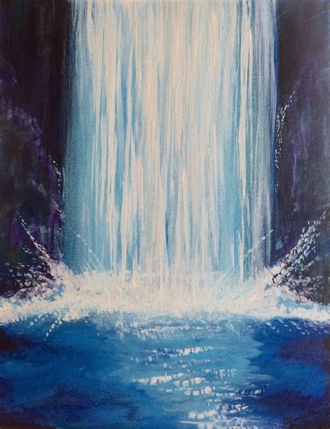 Waterfall Waterfall Paintings Abstract Art Paintings Acrylics