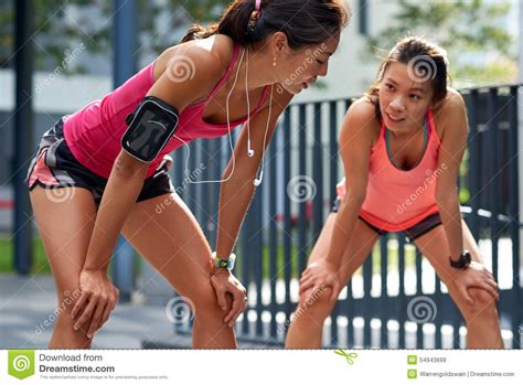 Tired Dehydrated Runners Stock Image Image Of Runner 54943699