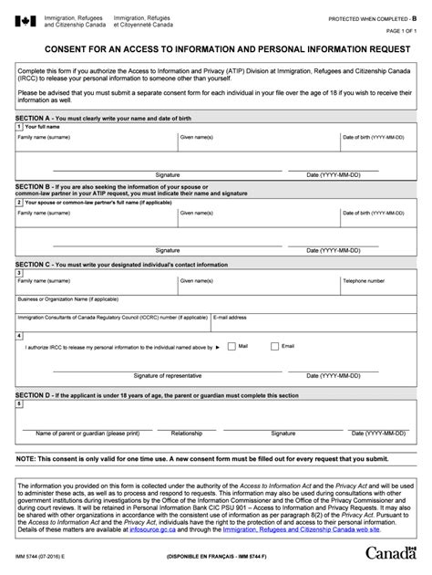 2016 Form Canada Imm 5744 Fill Online Printable Fillable Blank