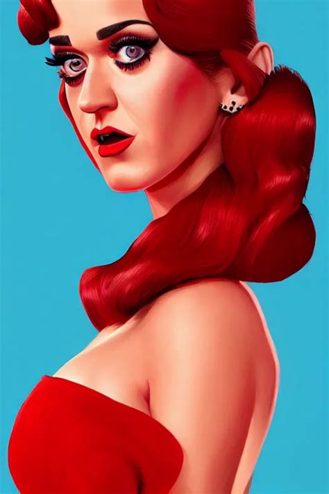 Katy Perry In A Red Dress Realistic Portrait Stable Diffusion Openart