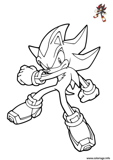 Coloriage Sonic Shadow The Hedgehog