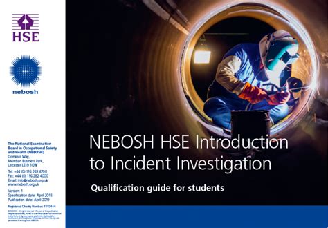 Nebosh Hse Introduction To Incident Investigation Griffin Safety