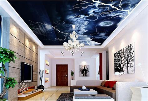 Custom Modern Wallpaper Ceiling Europe Moon 3d Wallpaper Living Room