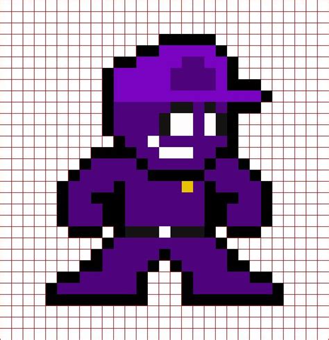 Purple Guy Pixel Art Art Pages Fnaf