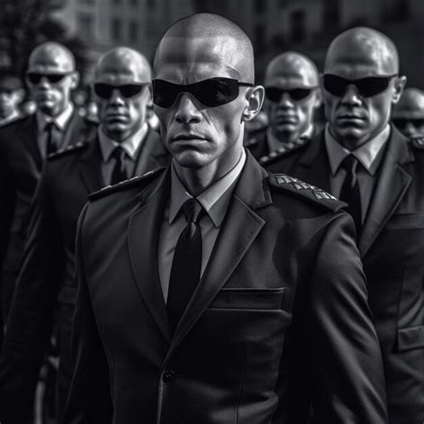 Premium Ai Image A Group Of Men Wearing Sunglasses And A Uniform With