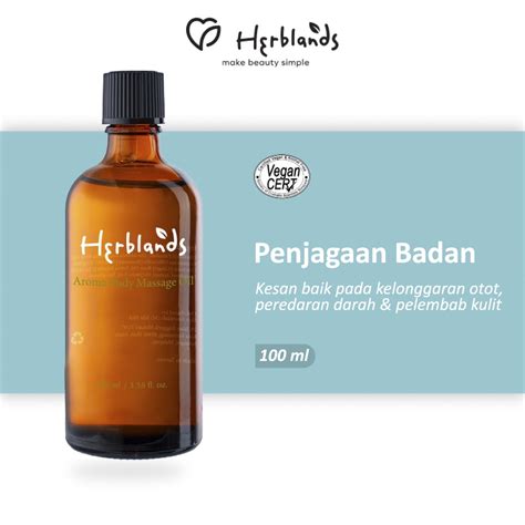Herblands Minyak Urut Badan Aroma 100ml Aroma Body Massage Oil 100ml Shopee Malaysia