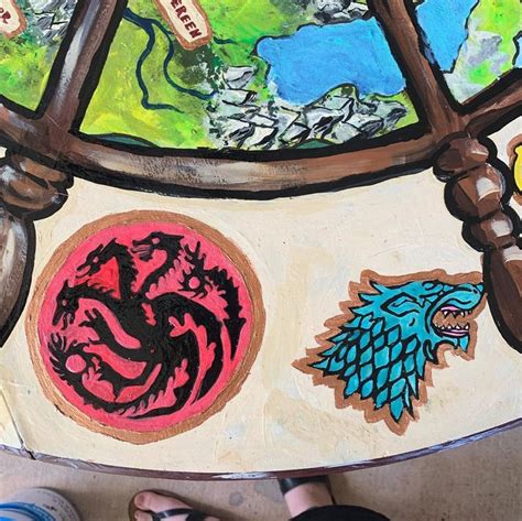 Here Are The Closeups Of The Game Of Thrones Table I Painted Check Out