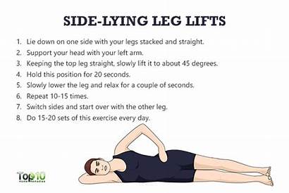 Side Leg Lifts Lying Knees Top10homeremedies Exercise