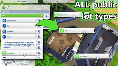 All Public Lot Types In One Building The Sims 4 Base Game Youtube