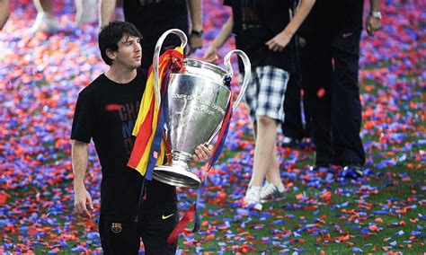 Lionel Messi And Barcelona Return With Champions League Trophy How