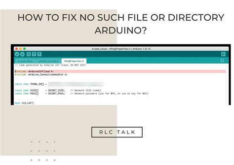 How To Fix No Such File Or Directory Arduino RLCtalk Com