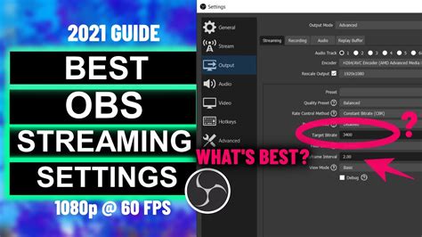 Best Obs Settings For Streaming High Fps Full Hd No Lag Streaming