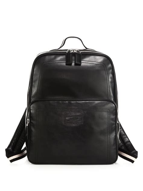 Bally Leather Backpack In Black For Men Lyst
