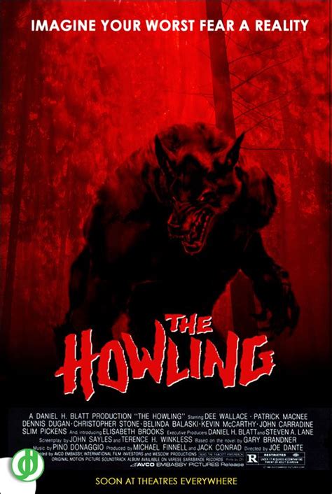 Argento's images were never cleaner nor more startling. THE HOWLING. Poster designed by Jidé. | Horror movie ...
