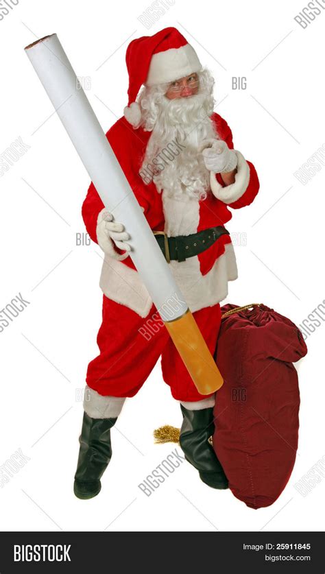Santa Claus Holds Image And Photo Free Trial Bigstock