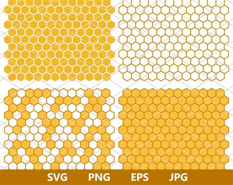 Honeycomb Pattern Svg Honeycombs Svg Honey Drips Svg Etsy