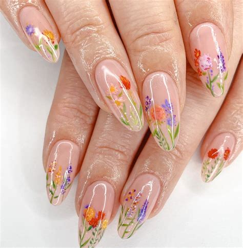 Pretty Spring Nails Ideas Flower Nail Art Designs
