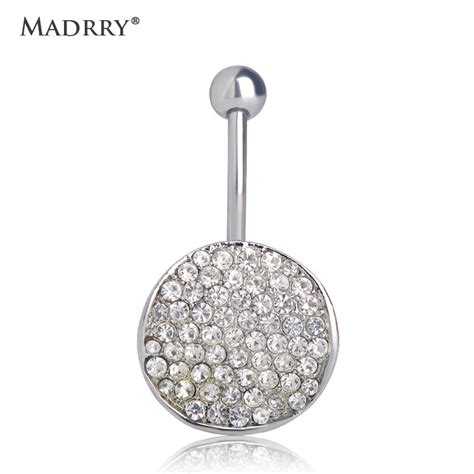 Madrry Crystal Belly Button Rings Crystal Body Jewelry Belly Button