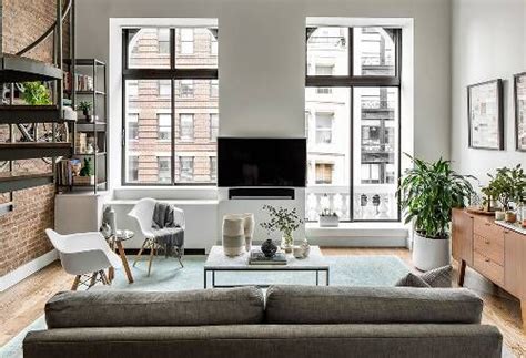 Inside A New York Bachelors Elevated And Edgy Noho Loft Living Room