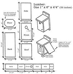 Free plans to build a bluebird house. Plans for wood duck nest box using a 10 long 1 x 12 board ...