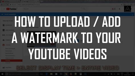 How To Upload Add A Watermark To Your Youtube Videos Youtube Help