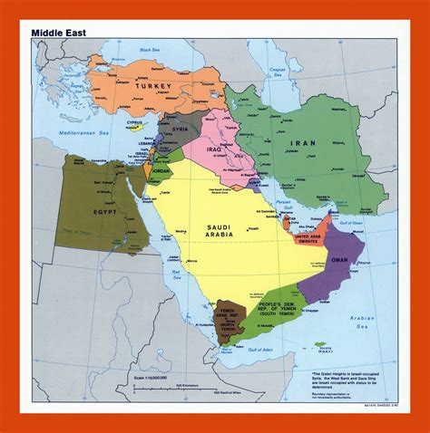 Political Map Of The Middle East And North Africa United States Map