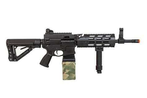 Gandg Cm16 Lmg Aeg Airsoft Light Machine Gun Black