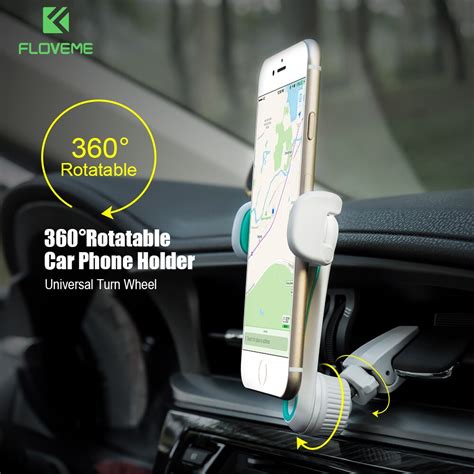 Floveme 360 Degree Rotation Car Phone Holder Universal Adjustable Air