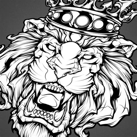Lion With Crown Drawing At Getdrawings Free Download