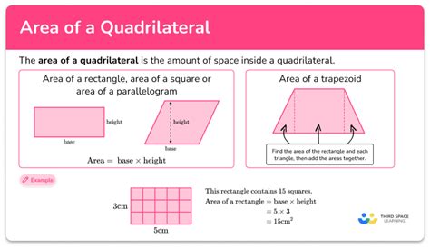 Area Of A Quadrilateral Math Steps Examples And Questions