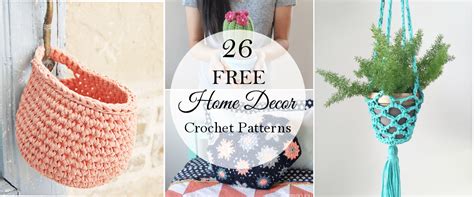 We have hundreds of free crochet patterns for you to find your next crochet project. 26 Free Crochet Decor Patterns - Whistle and Ivy