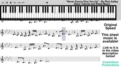 Inside, we both know what's been going on. "Never Gonna Give You Up" Piano Tutorial - YouTube